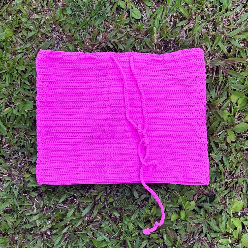 Skims Pink Crochet Skirt